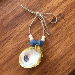 Oyster shell Christmas ornament